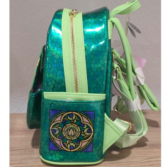 Loungefly Tiana Stained Glass Mini-Backpack NWT main image 6
